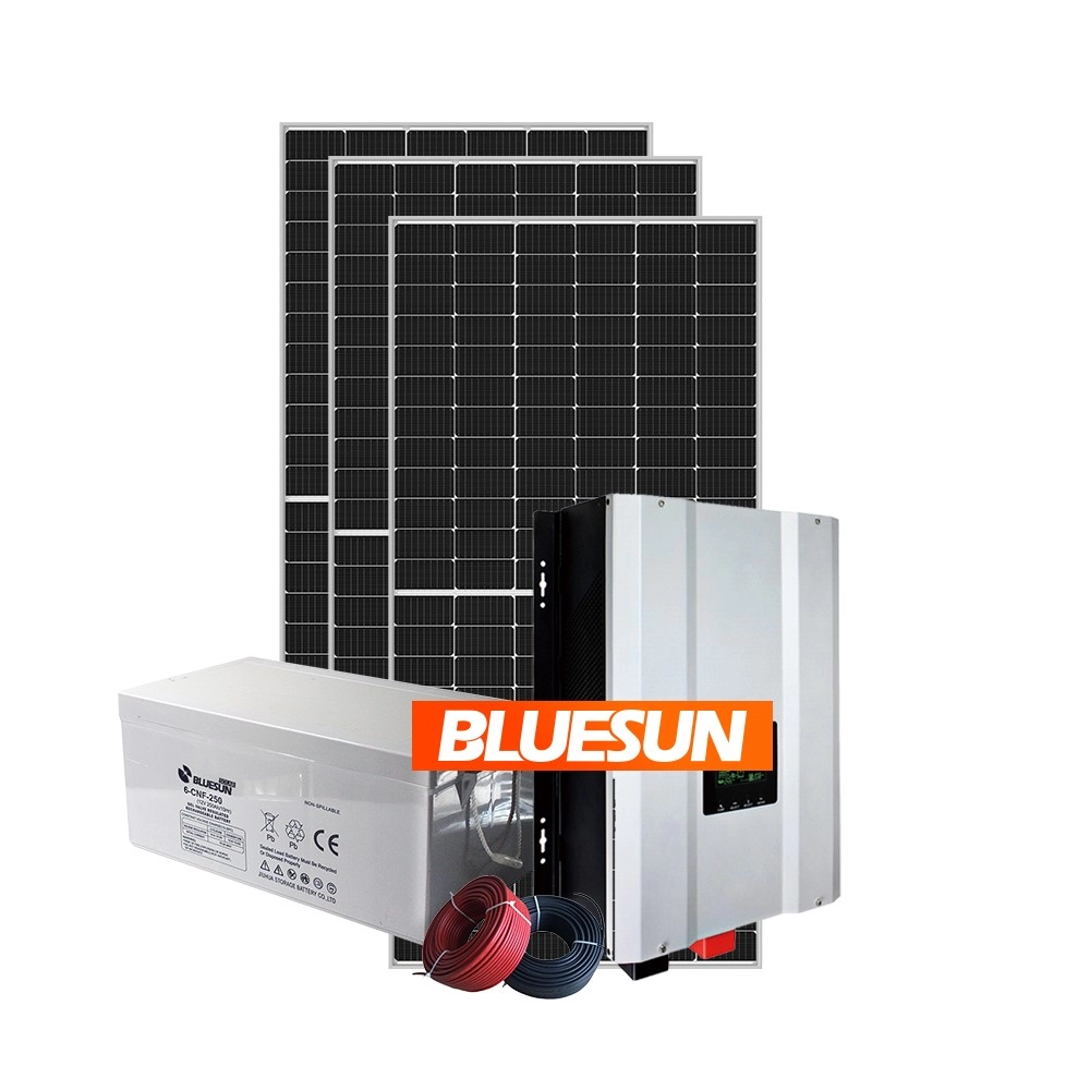 Pin lưu trữ năng lượng bluesun 3kw tắt hệ thống năng lượng mặt trời lưới cho nhà