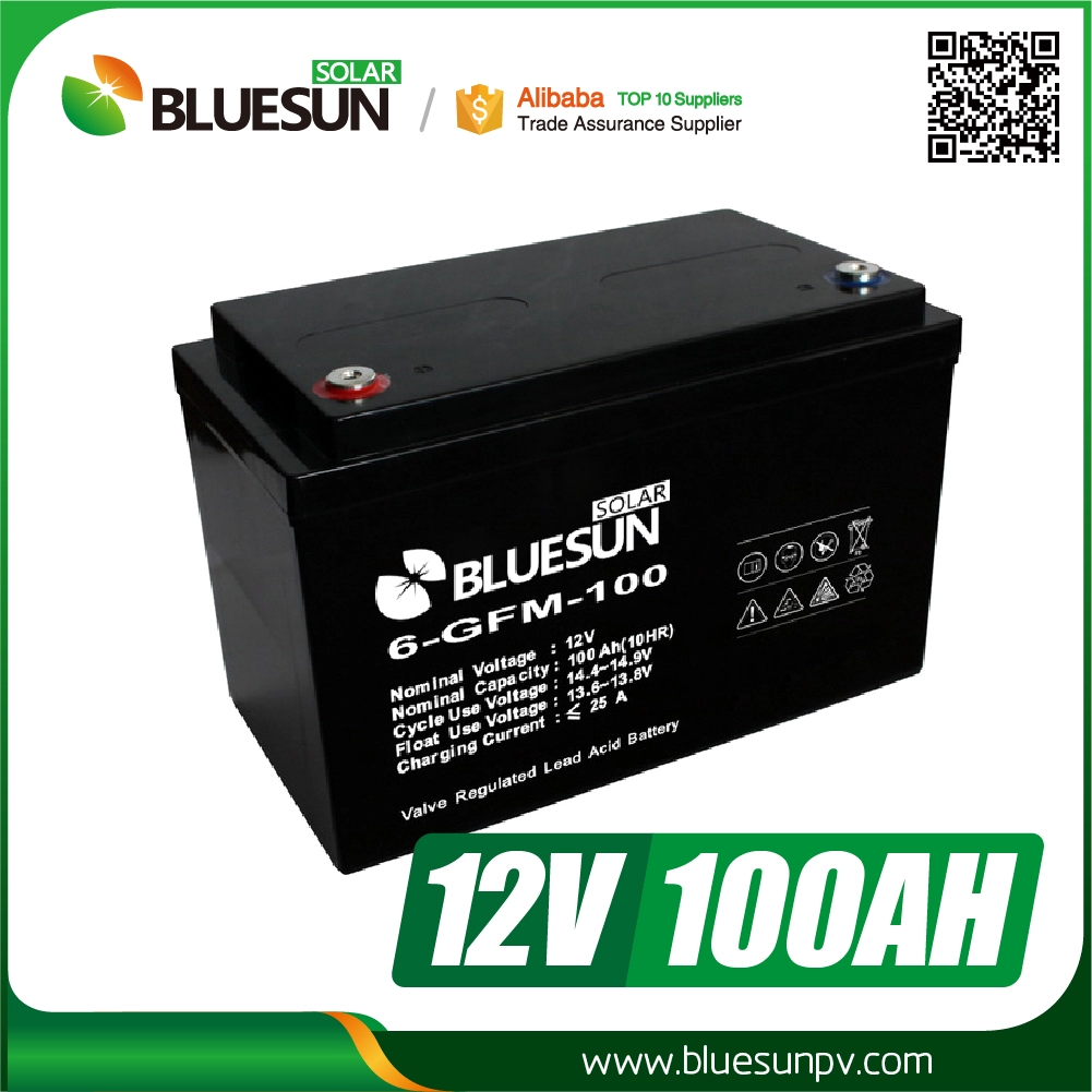 Hệ thống năng lượng mặt trời di động Bluesun sử dụng pin năng lượng mặt trời chu kỳ sâu acid 12V 100AH Pin năng lượng mặt trời