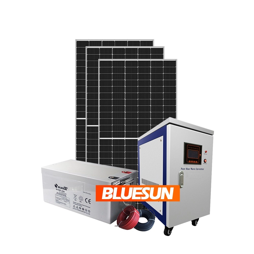 Bluesun 20kw tắt hệ thống năng lượng mặt trời lưới cho các giải pháp công nghiệp