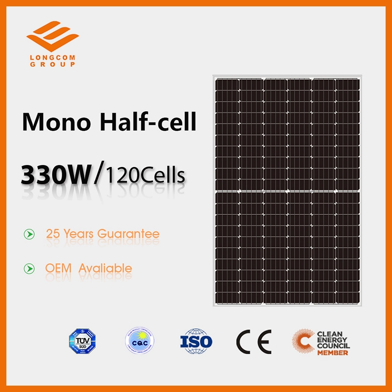 Bảng điều khiển năng lượng mặt trời Half Cell cho điện 330W