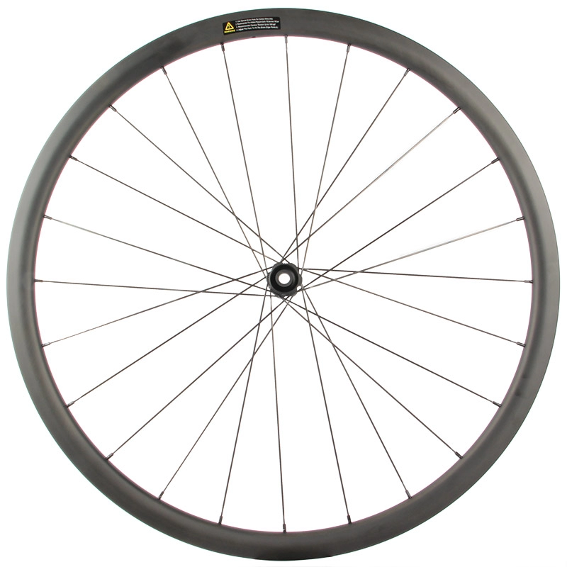 Bộ bánh xe đĩa carbon 700C Xe đạp đường bộ Phanh đĩa rộng 23mm Hình ống carbon