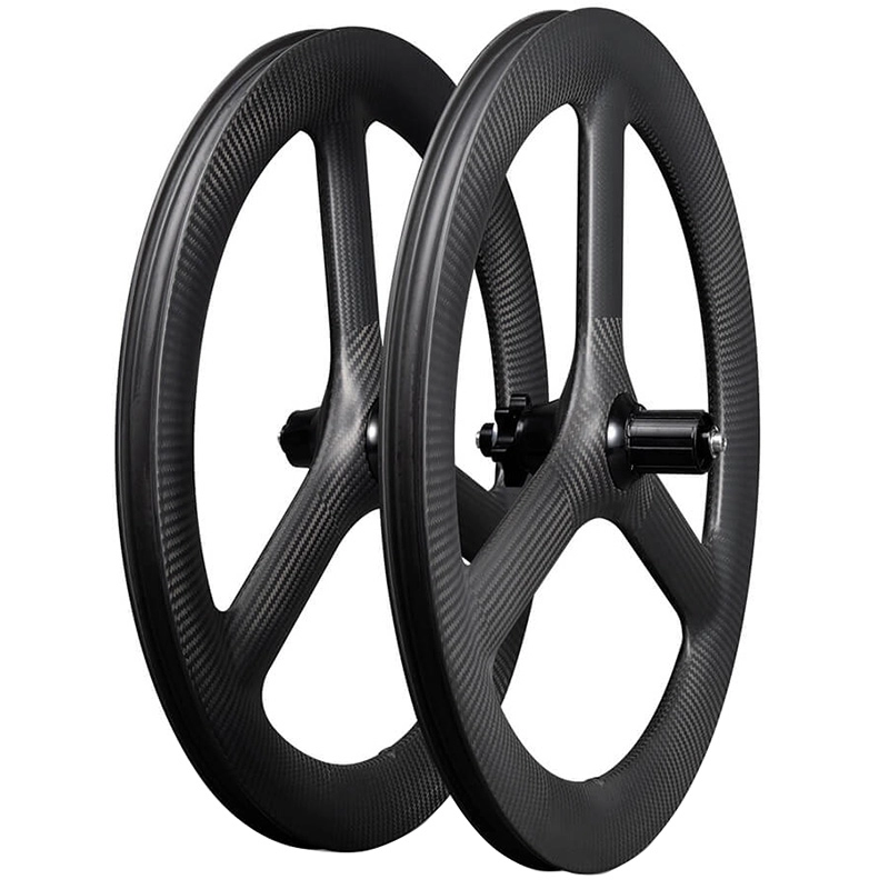 Bánh xe carbon Tri Spoke Wheel 20 inch 451 Gấp Đĩa Phanh đĩa carbon 25mm Rộng 48mm