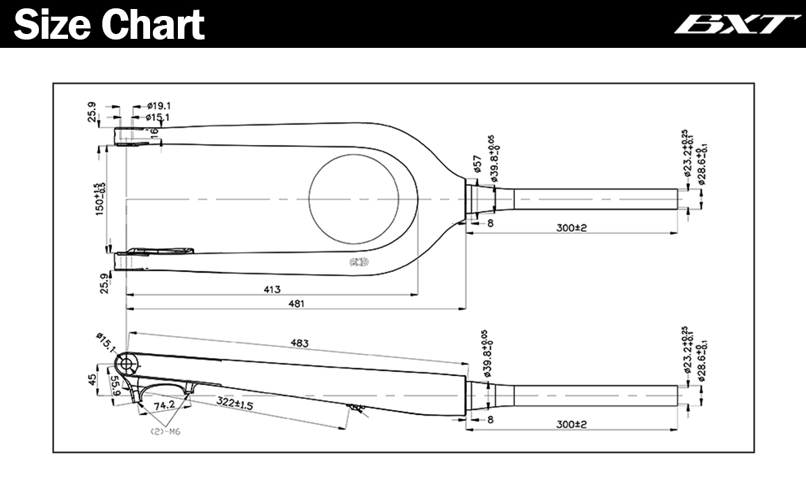 fat tire snow full carbon fork 26er