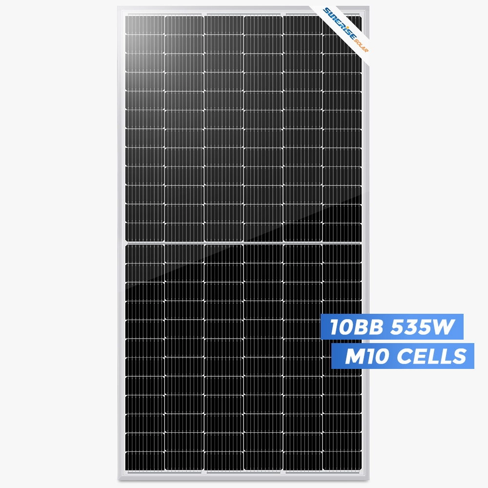 Bảng điều khiển năng lượng mặt trời 182 10BB Mono 535 watt với giá xuất xưởng