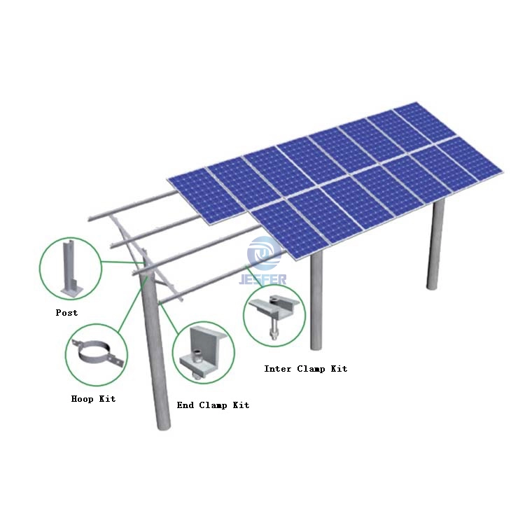 Hệ thống lắp đặt PV năng lượng mặt trời cao độ cao bằng bê tông