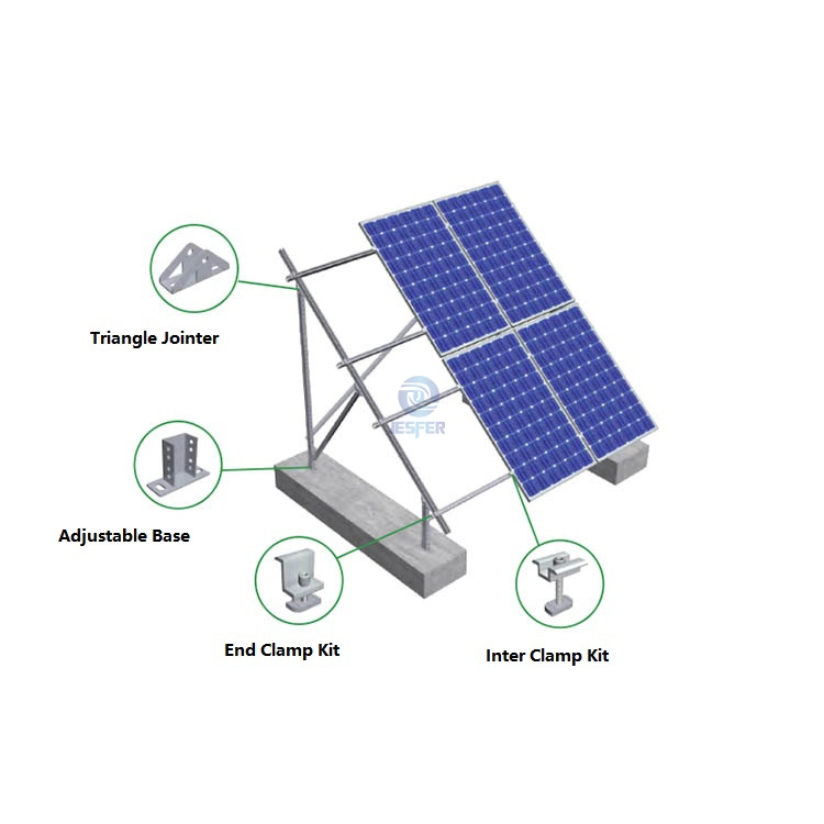 Hệ thống lắp đặt mặt đất bằng thép PV năng lượng mặt trời