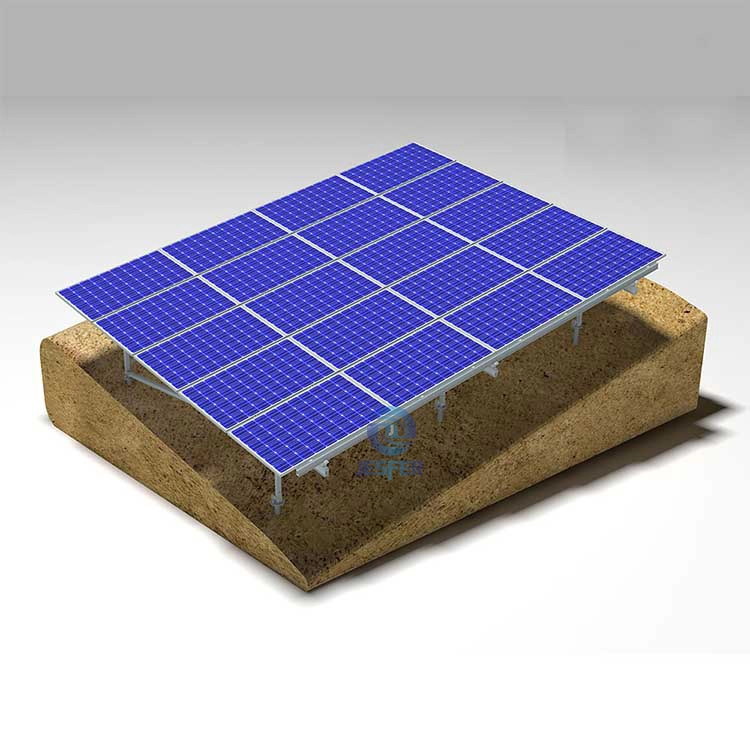 Giá đỡ gắn quang điện mặt trời hai mặt có thể điều chỉnh Sườn đồi trên mặt đất