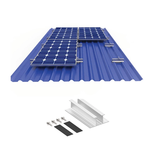 Bảng điều khiển năng lượng mặt trời trên mái nhà hình thang bằng kim loại Giá đỡ