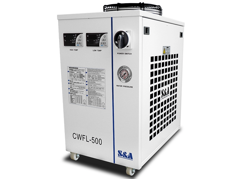 Máy làm lạnh nước nhiệt độ kép CWFL-500 cho tia laser sợi quang 500W