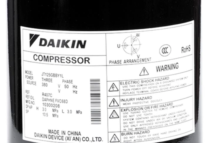 Máy nén cuộn thương mại Daikin R407C 3HP