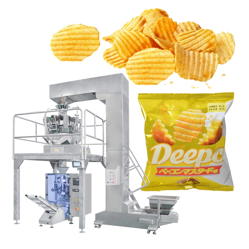 Chiều dài túi cảm ứng tự động Bánh phồng thực phẩm Khoai tây chip chip tôm máy đóng gói hạt