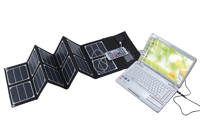 Bảng điều khiển năng lượng mặt trời 40W năng lượng mặt trời bộ sạc năng lượng mặt trời di động cho máy tính xách tay và điện thoại di động
