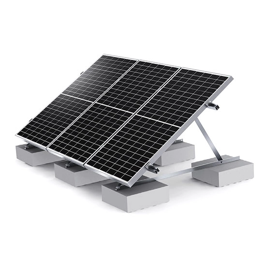 Hệ thống kết cấu lắp đặt bảng điều khiển năng lượng mặt trời mái phẳng