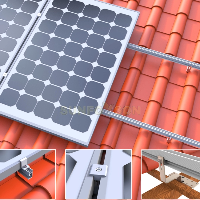 Hệ thống lắp đặt năng lượng mặt trời trên mái nhà SunRack Pitched