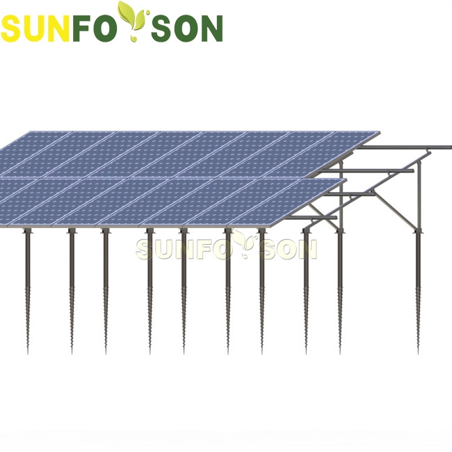 Cấu trúc lắp đặt trục vít mặt đất của SunRack