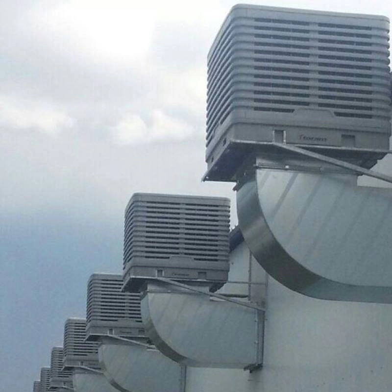 Máy làm mát không khí công nghiệp gió lớn bằng nước cho nhà máy