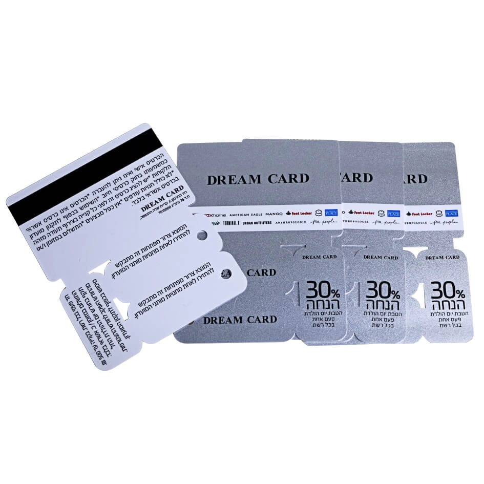 In bột bạc 4 trong 1 Thẻ từ kết hợp PVC với mã vạch