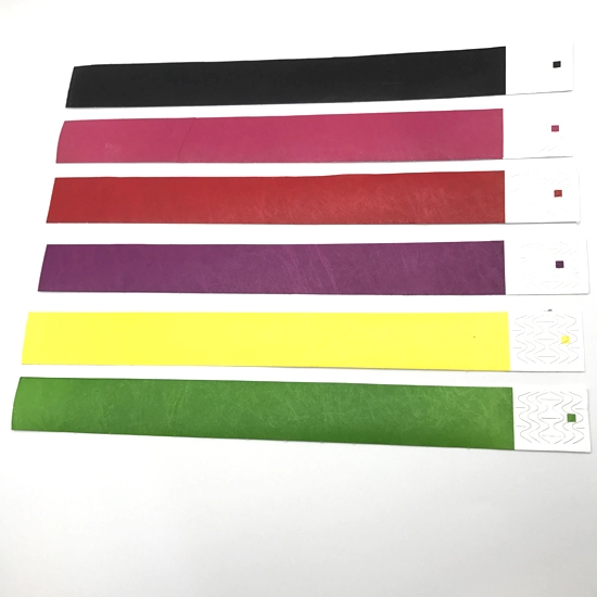 Dây đeo tay Tyvek RFID dùng một lần đầy màu sắc cho quảng cáo