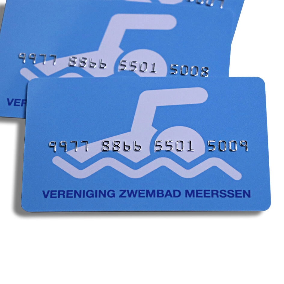 13,56MHz RFID FM08 PVC Thẻ khách hàng thân thiết với đánh số nổi