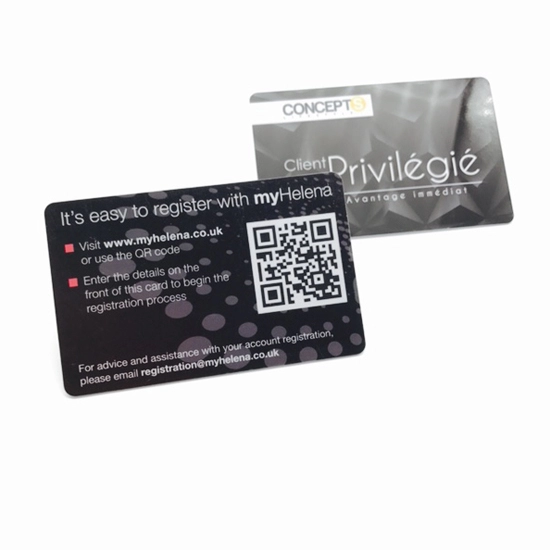 Thẻ nhựa in CMYK với in nhiệt mã QR để quản lý thành viên