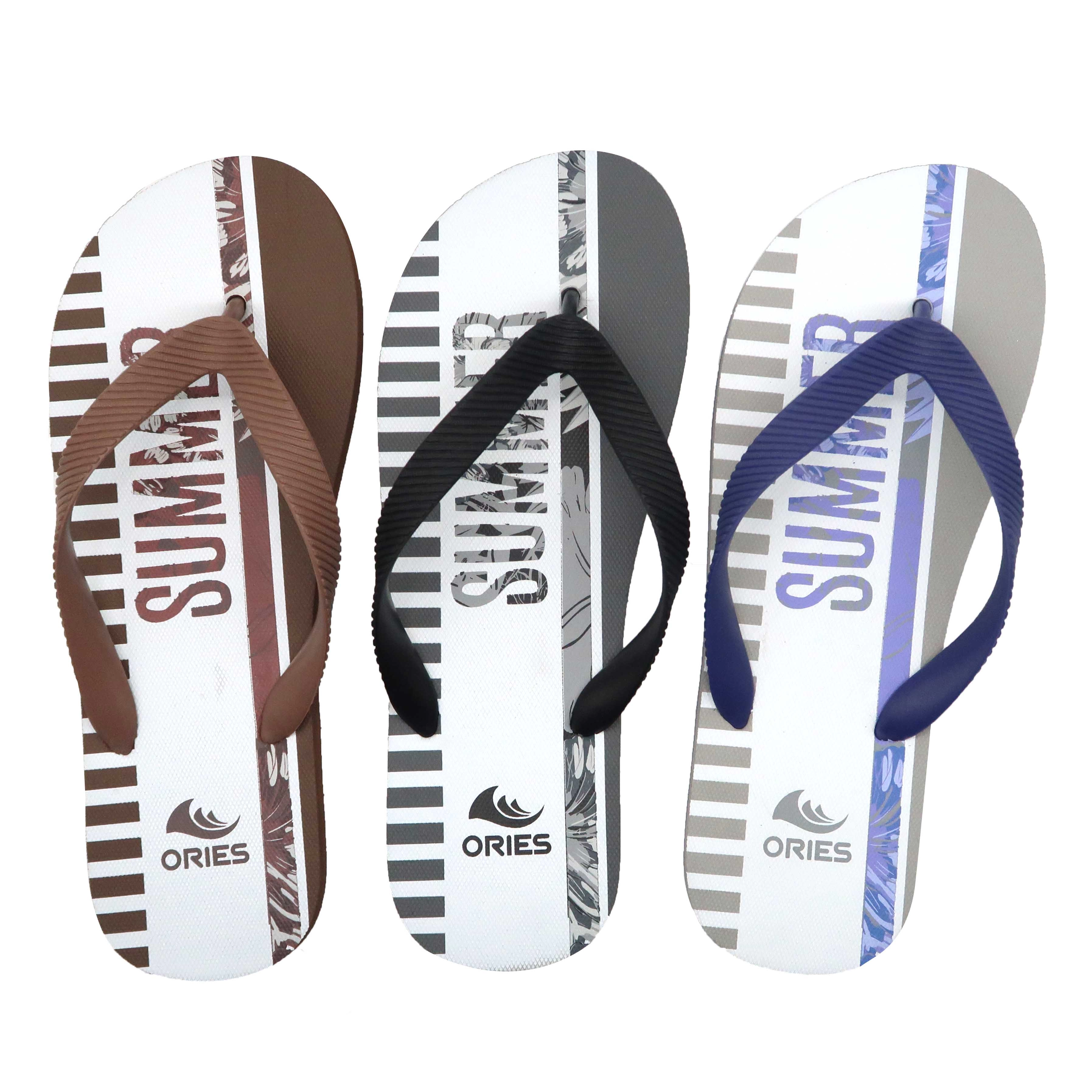 Giảm giá thiết kế mới phổ biến bền màu tím rắn chắc nam giới giá rẻ giày sandal xỏ ngón cao su đi biển cỡ lớn đi biển có logo