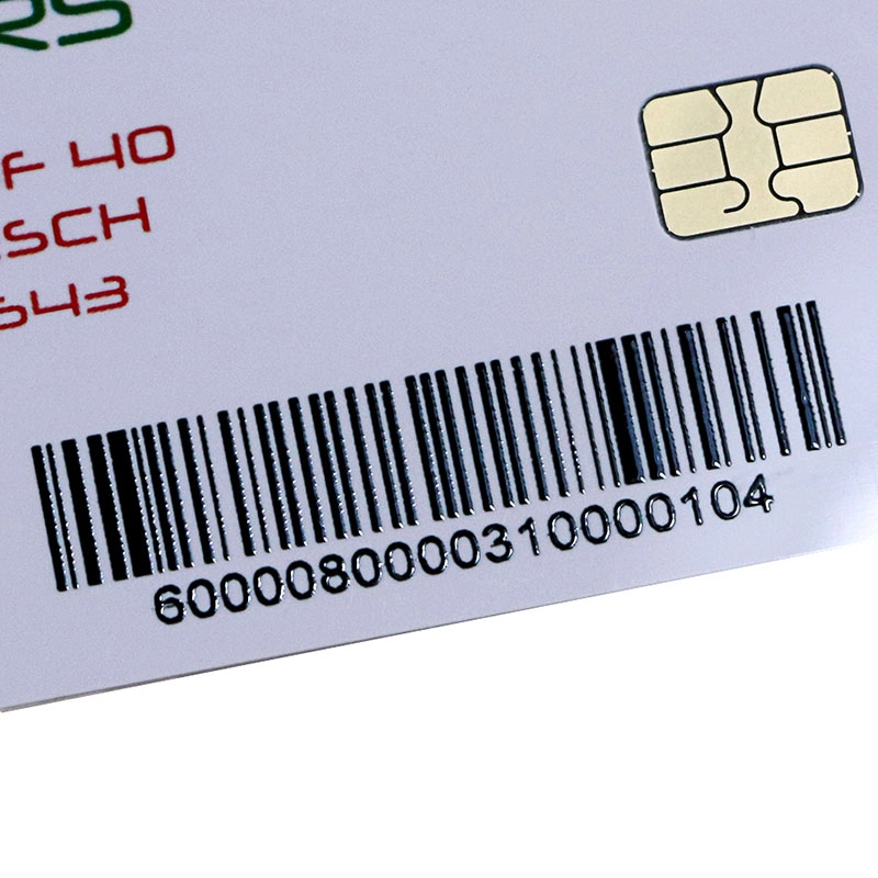 Thẻ IC tiếp xúc ISO7816 AT24c16 tùy chỉnh có mã vạch
