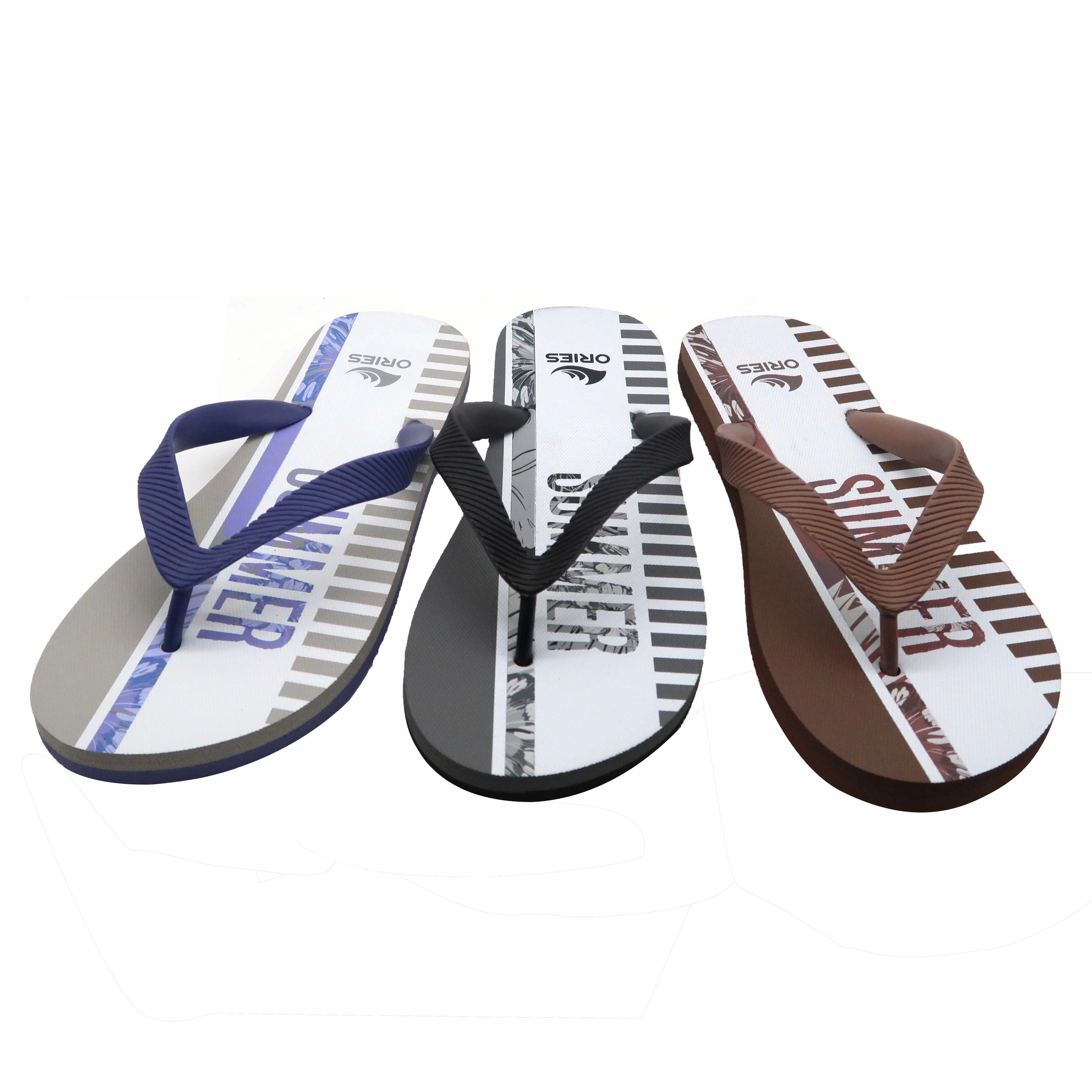 Giảm giá thiết kế mới phổ biến bền màu tím rắn chắc nam giới giá rẻ giày sandal xỏ ngón cao su đi biển cỡ lớn đi biển có logo