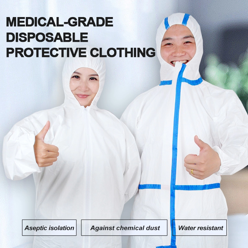 Bộ quần áo y tế dùng một lần bảo vệ bộ đồ cách ly tổng thể