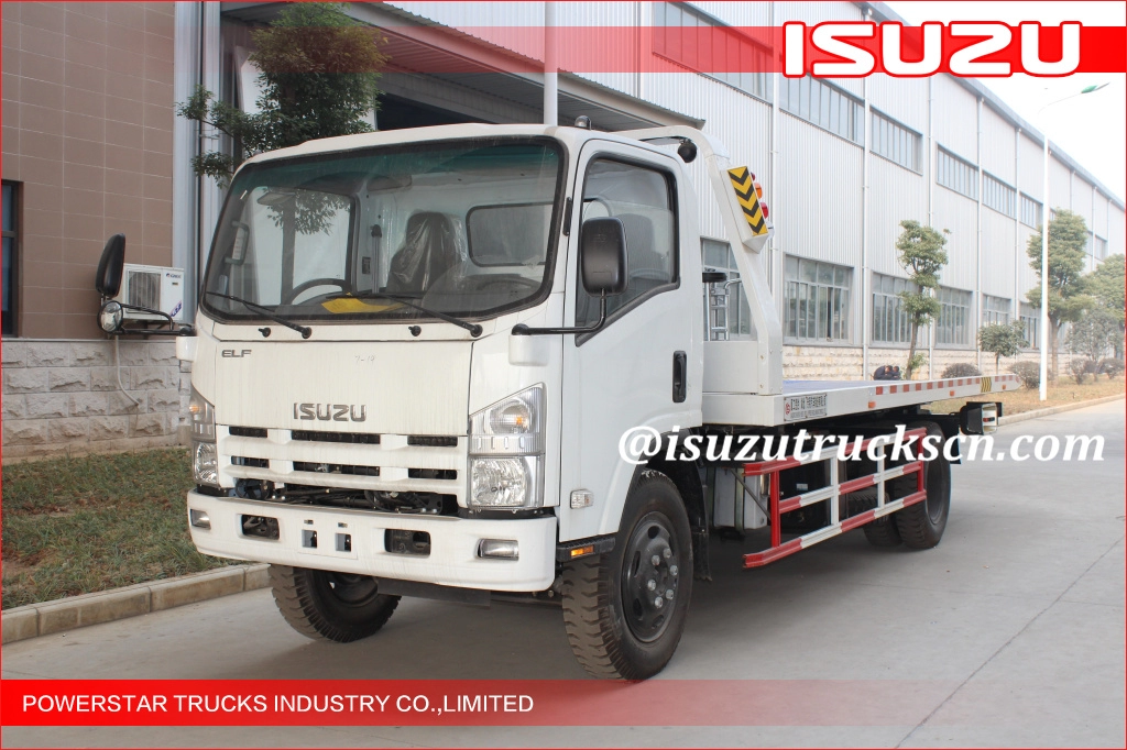 5 Tấn Isuzu Flatbed Tow Road Wrecker Carriers phẳng