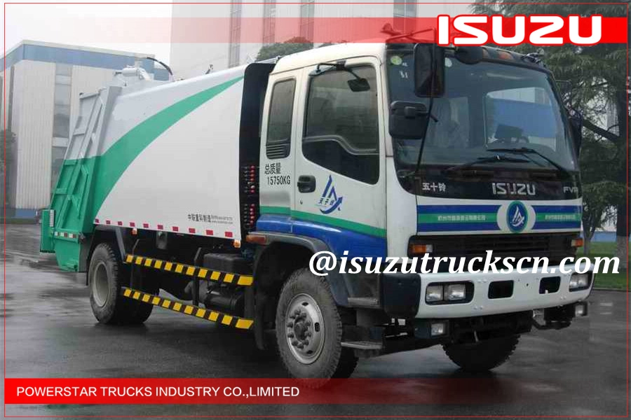 Máy ép rác 14Cbm Angola 4x2 Nhật Bản Isuzu fvr Trash Truck