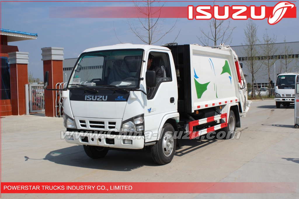 Xe tải nén rác ISUZU 3 tấn của Myanmar với động cơ 4KH1