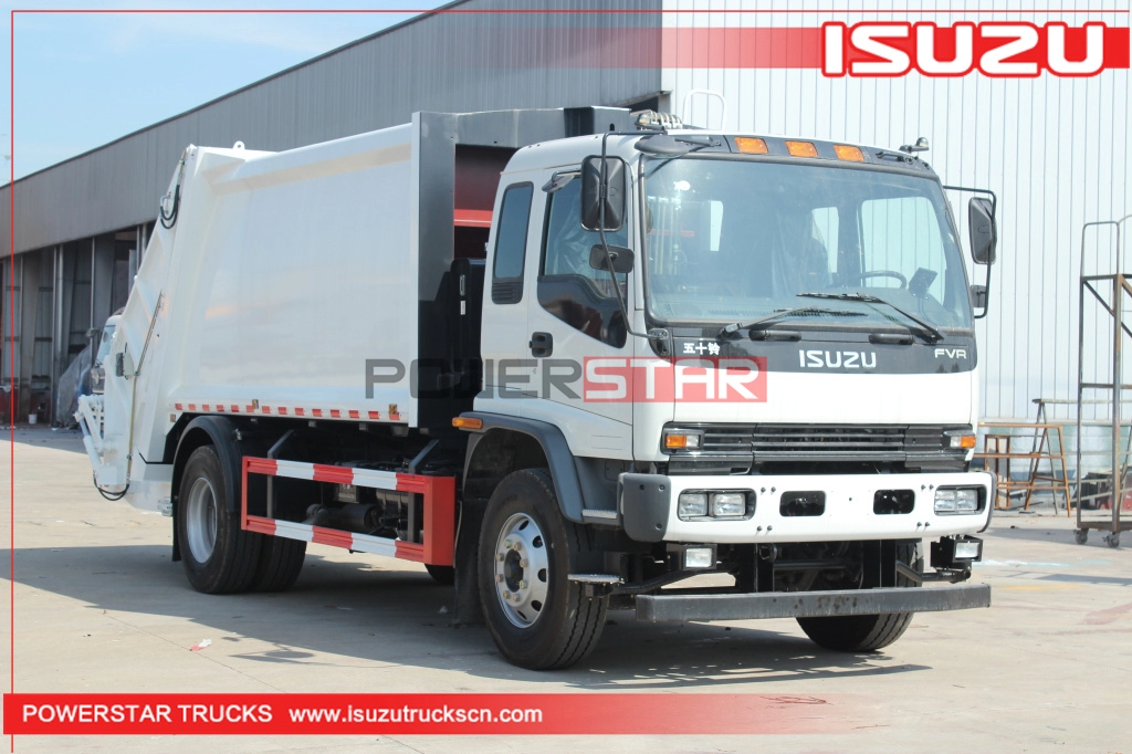 Máy ép rác 14Cbm Angola 4x2 Nhật Bản Isuzu fvr Trash Truck