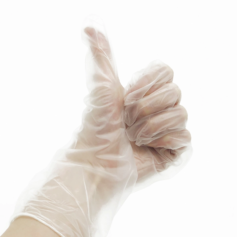 Nhà sản xuất Nhà bếp Hộ gia đình Thực phẩm sạch Găng tay Vinyl Găng tay PVC không bột Găng tay an toàn Găng tay an toàn