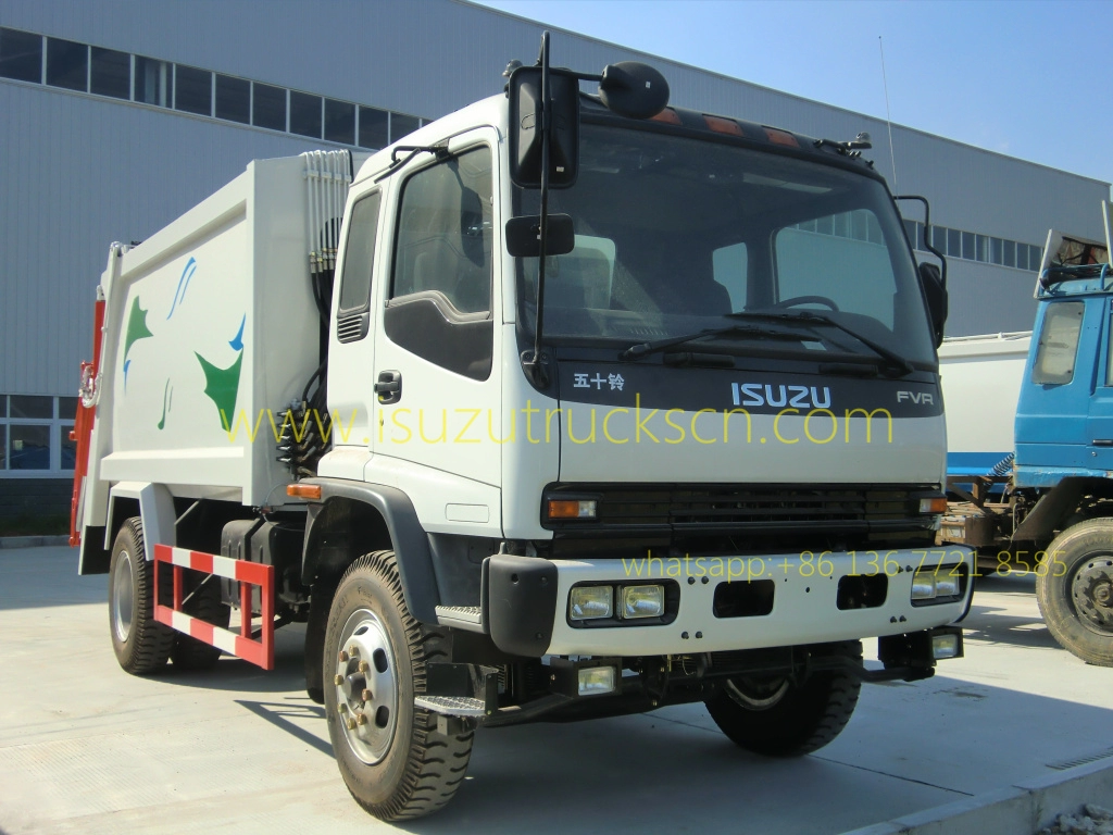 Xe ép rác Isuzu 12Cubic FVR do Libya tùy chỉnh sản xuất