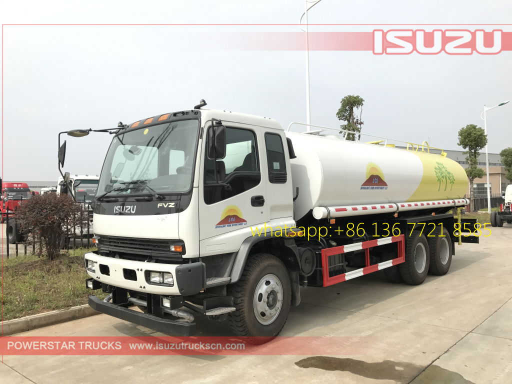 left pictures of 20cbm Water Tanker Isuzu FVZ watering vehicle 