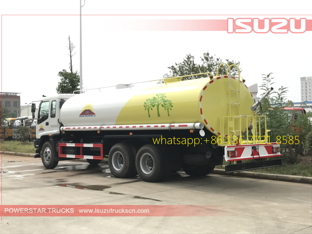 rear left pictures of 20cbm Water Tanker Isuzu FVZ watering vehicle 