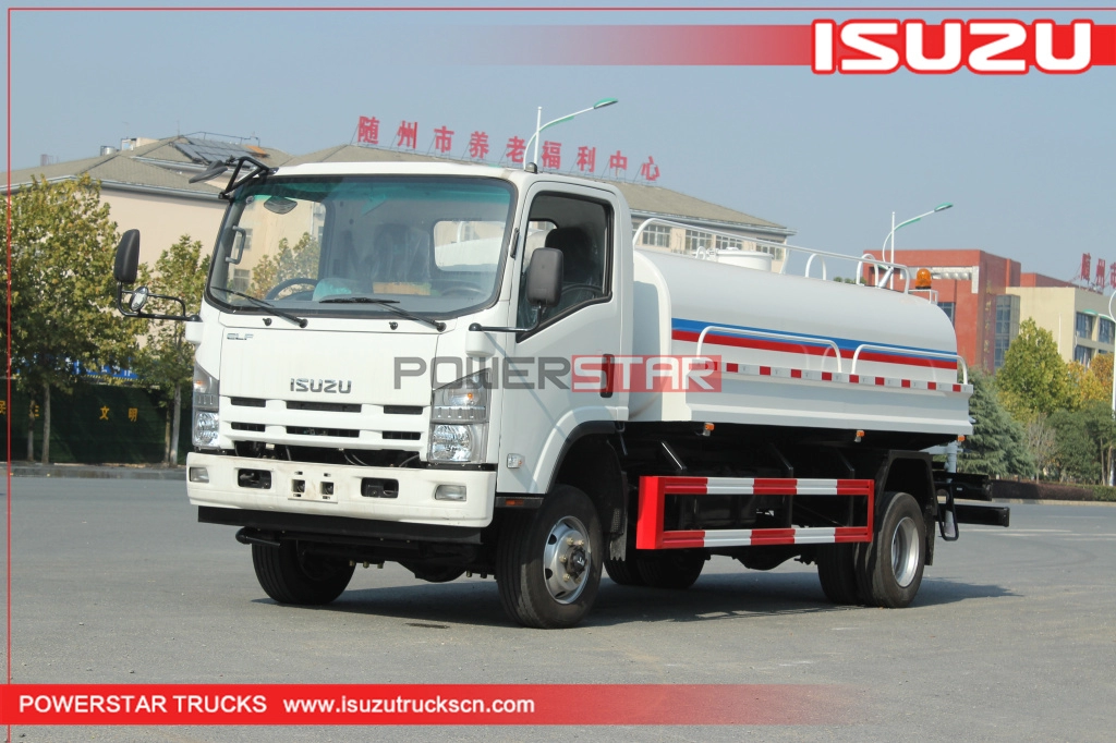 Xe tải chở nước phun nước ngoài đường ISUZU 4WD ELF 4X4