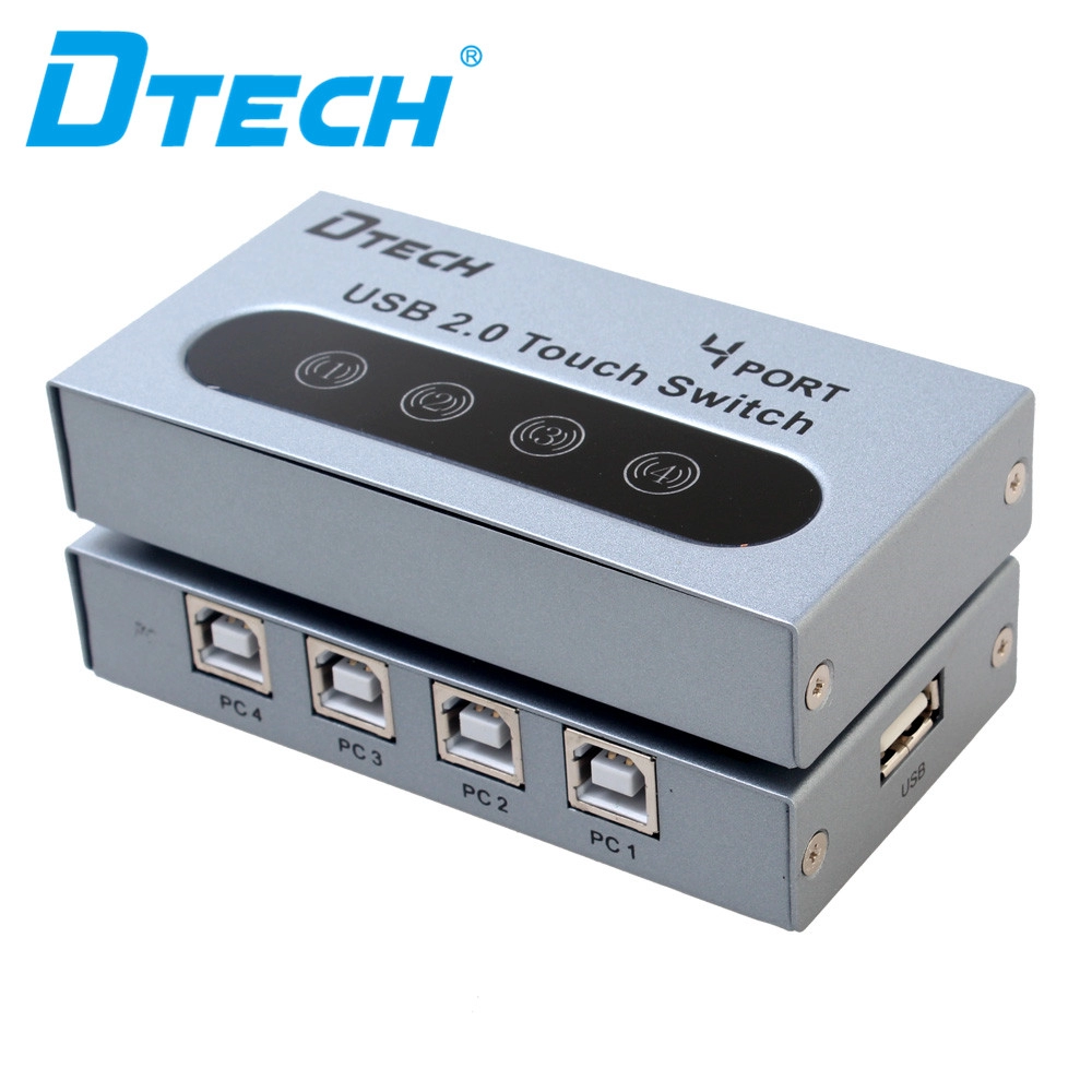 DTECH DT-8341 Bộ chuyển đổi in ấn chia sẻ thủ công USB 4 cổng
