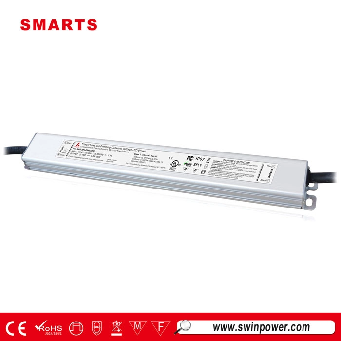 Nguồn điện 277v IP67 chống thấm nước 24v có thể điều chỉnh độ sáng bóng đèn LED cung cấp điện 96w