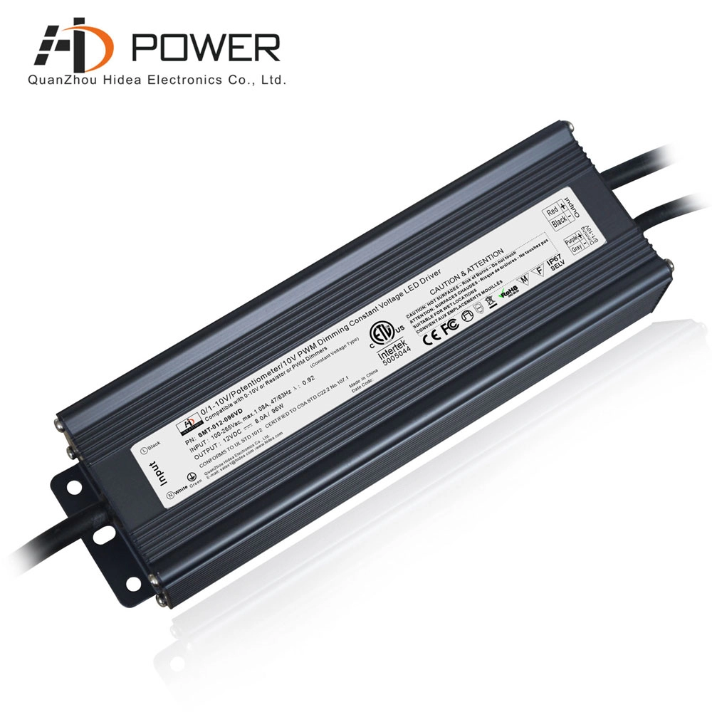Trình điều khiển đèn led có thể điều chỉnh độ sáng 12 volt 96w 100w tương thích với bộ điều chỉnh độ sáng 0-10v