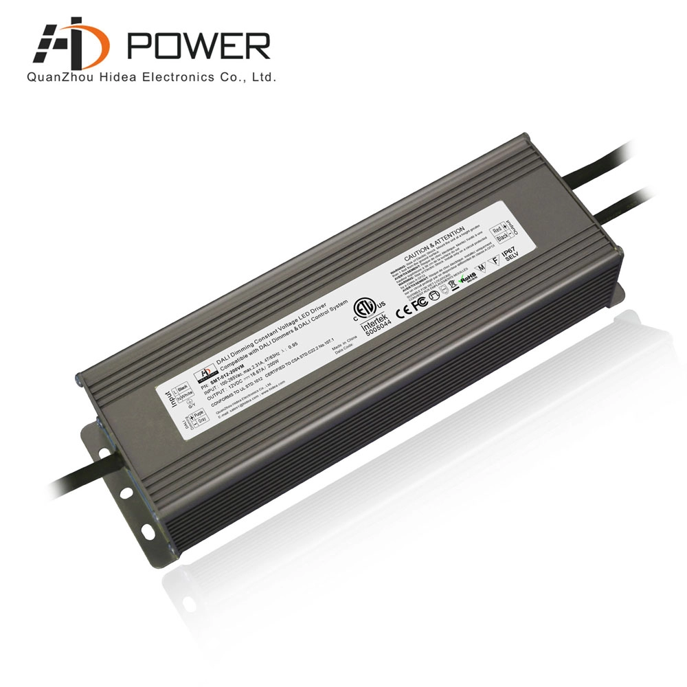 Trình điều khiển LED có thể điều chỉnh độ sáng 12V 24V Dali 200 watt được ETL liệt kê với Thiết kế IP67