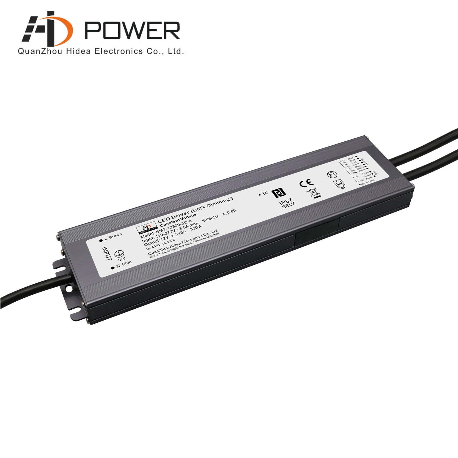 Nguồn cung cấp điện LED rgb không thấm nước 12v 300w dmx driver