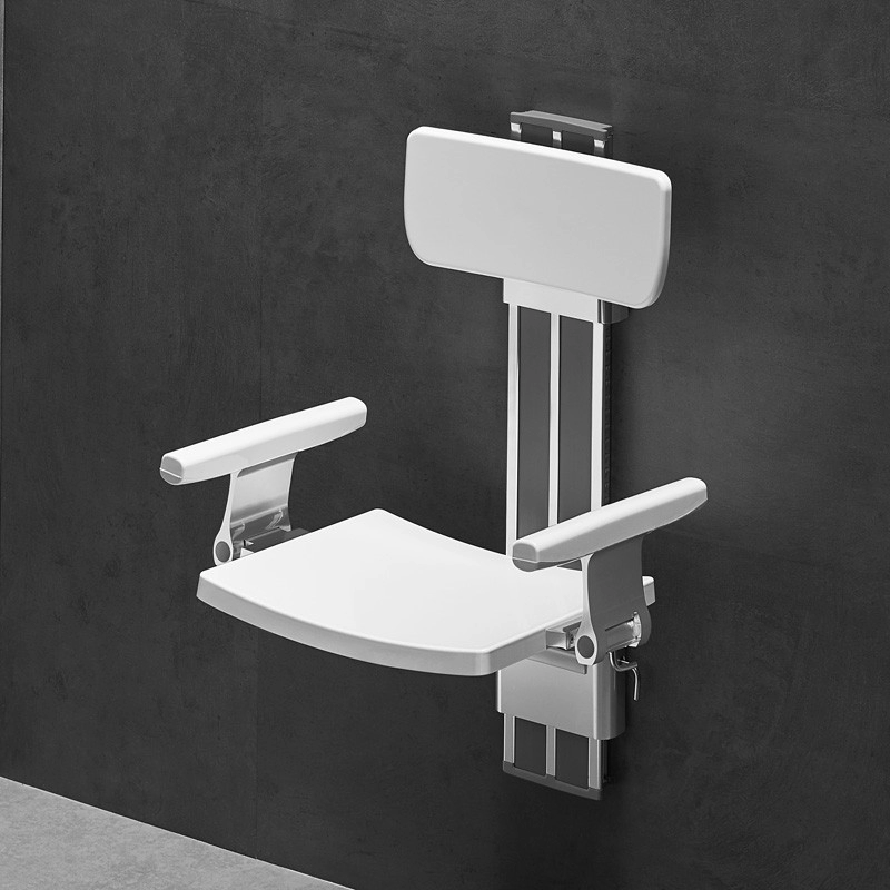 Ghế tắm có thể điều chỉnh độ cao với tay cầm và tựa lưng