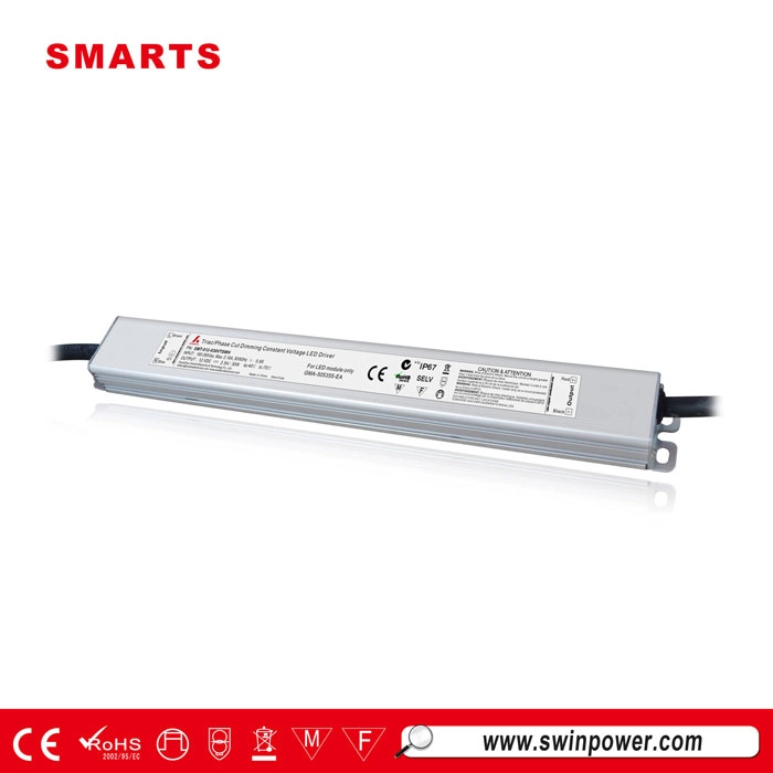 Trình điều khiển đèn LED loại mỏng 24v 4a có thể điều chỉnh độ sáng triac Nguồn điện 96w có chứng nhận SAA