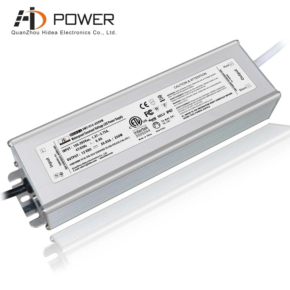 Trình điều khiển ánh sáng dải LED 12v 250w vỏ nhôm IP67