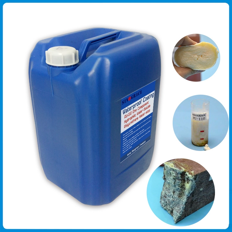 Gel bọt ngăn nước polyurethane hòa tan trong nước một thành phần / Flex PU-110