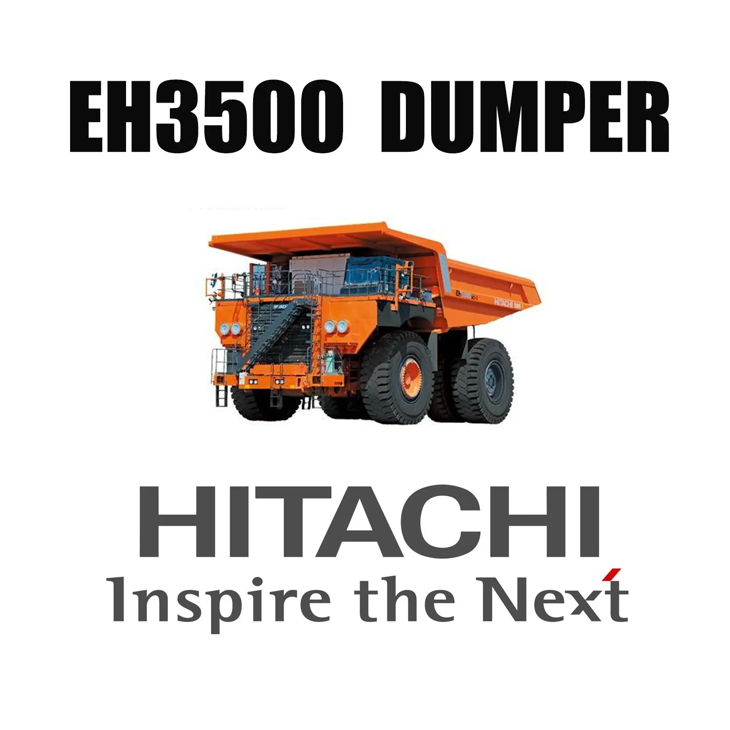 Lốp xe tải địa hình 37.00R57 được trang bị với xe tải kéo HITACHI EH3500