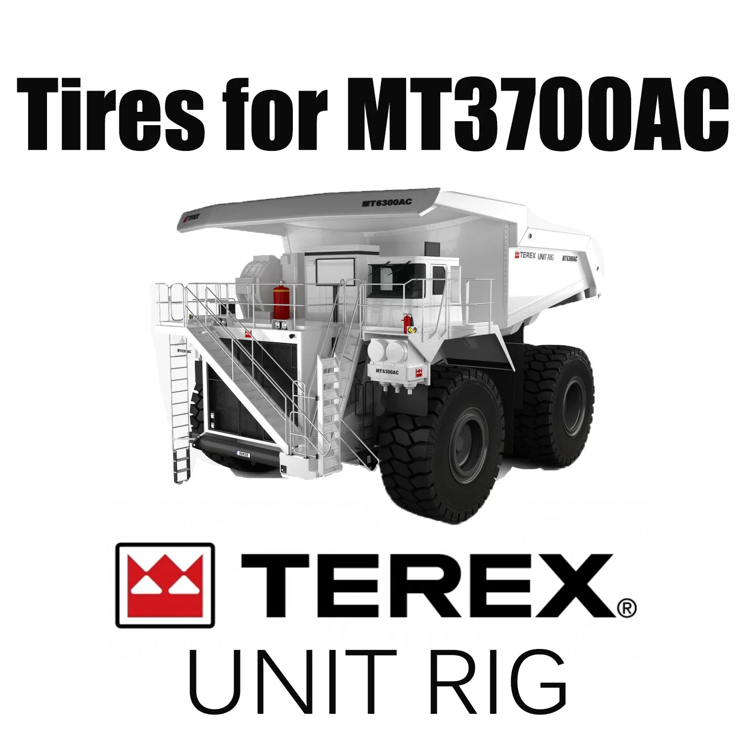 Xe tải kéo đơn vị MT3700 AC được trang bị lốp khai thác 37.00R57 & lốp Earthmover