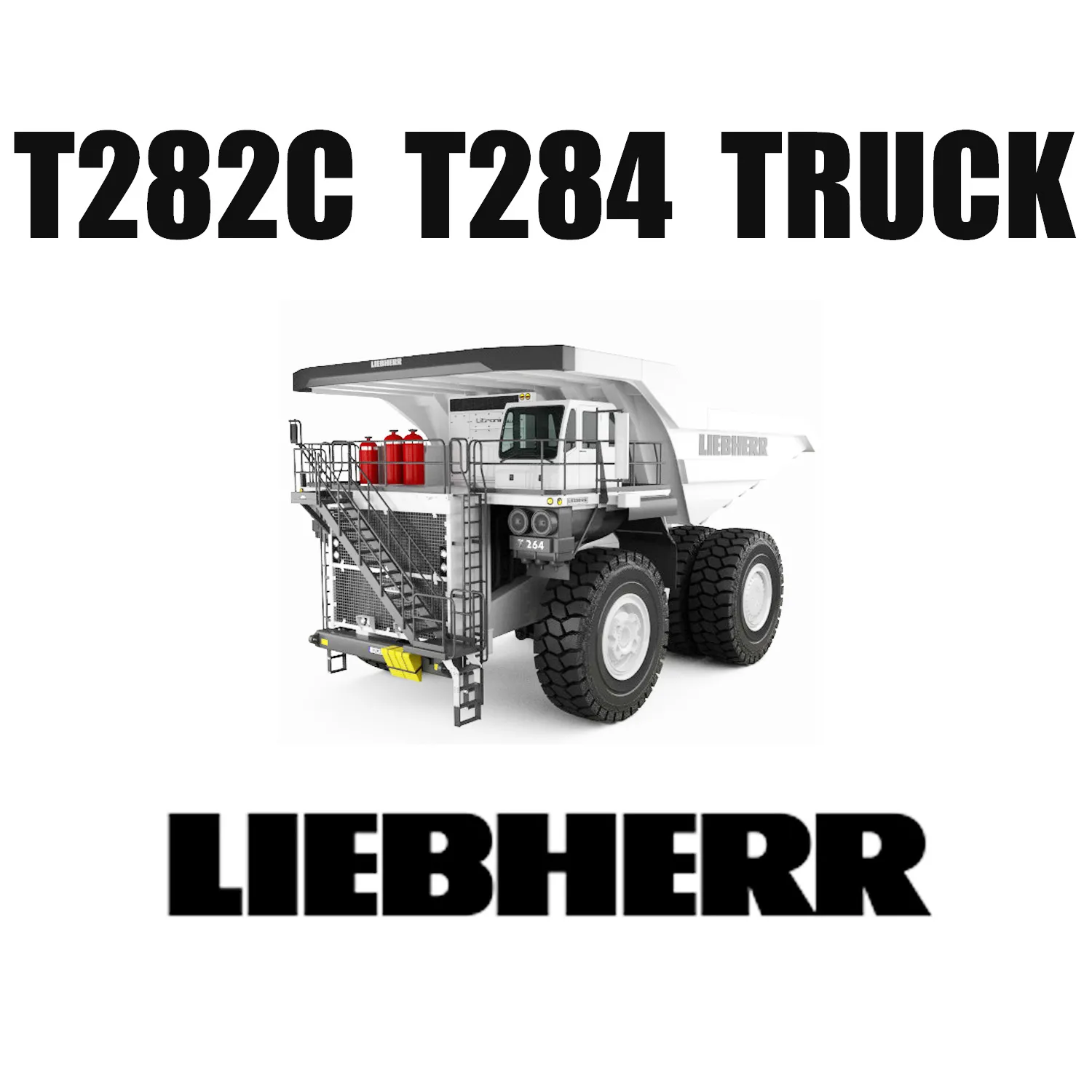 Xe tải Liebherr T282C T284 chạy trên khai thác bề mặt với lốp xe Earth Mover 59 / 80R63