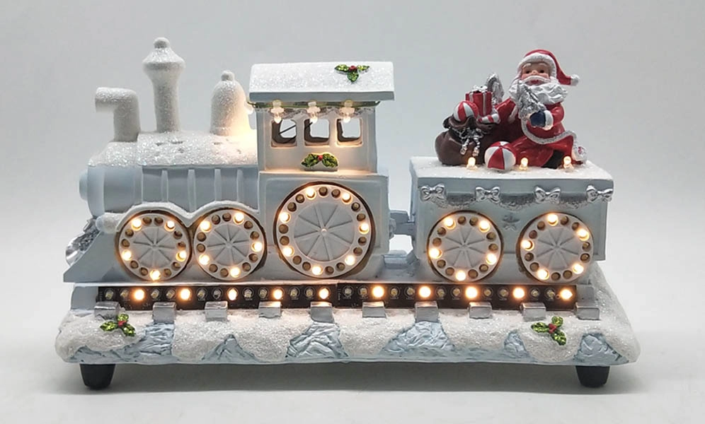 LED Santa's Express với đèn chạy màu trắng ấm